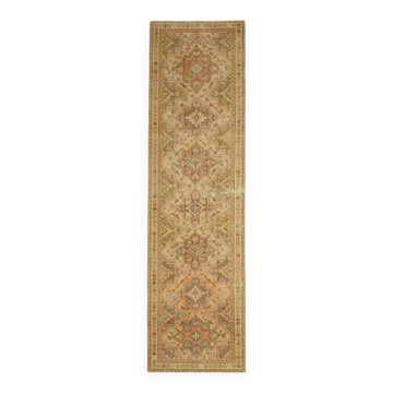 Tapis vintage en laine et coton turc noué à la main