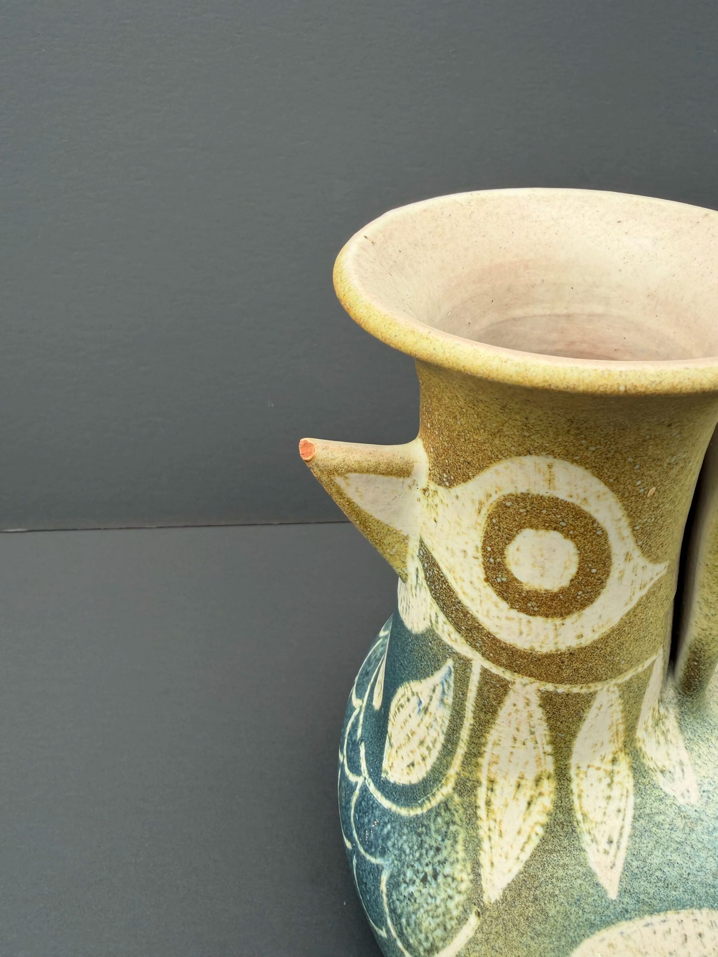 Ceramic jug signed, 1970