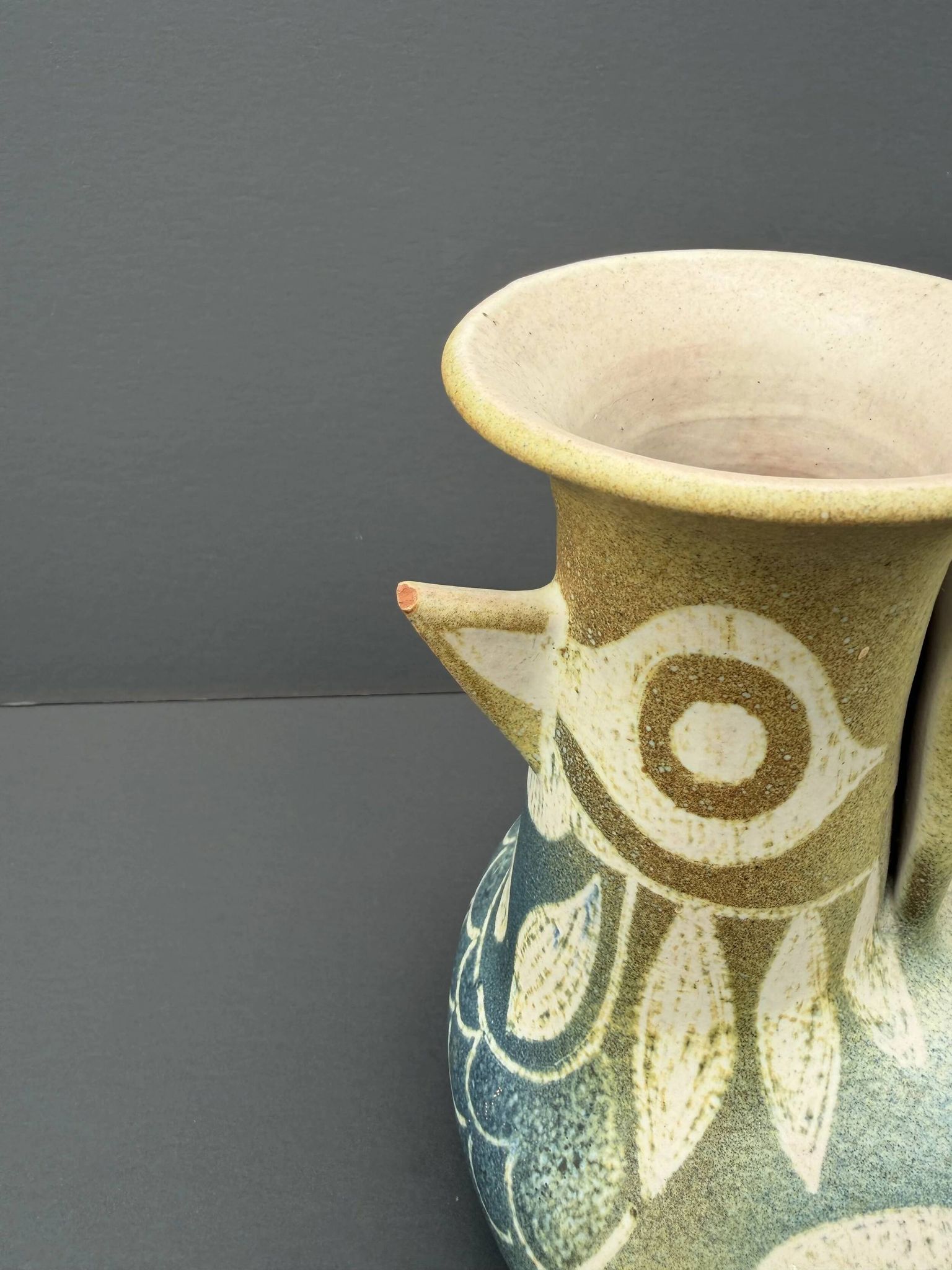 Ceramic jug signed, 1970
