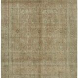 1980s 303 cm x 377 cm beige wool carpet