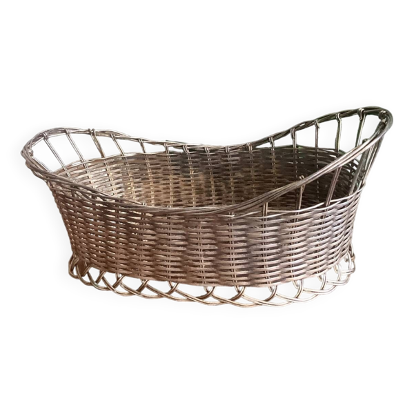 Panier a pain fil métal argenté