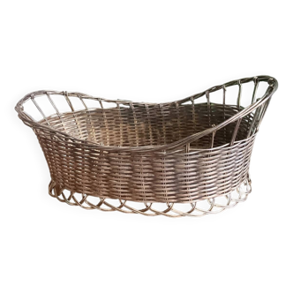 Silver metal wire bread basket