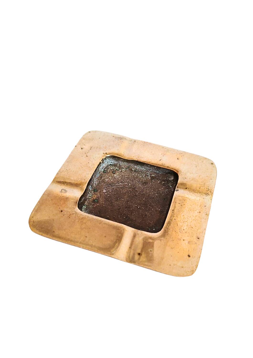 1970s Vintage Brass Copper Ashtray Germany