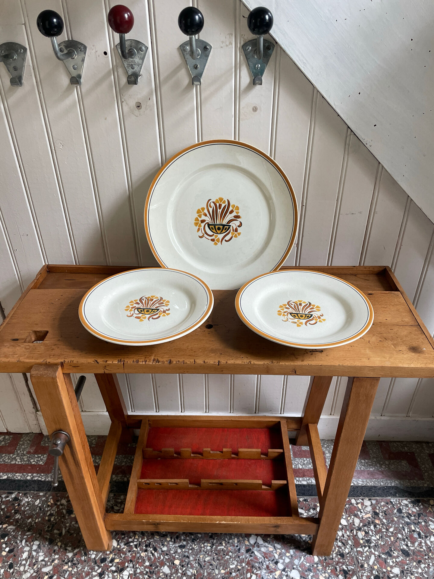 Art Deco service set Creil and Monterau