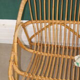Vintage rattan bench