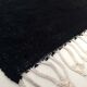 Unbleached Moroccan Berber Kilim carpet with colored flats 308x190cm