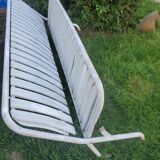 Slatted and folding garden bench