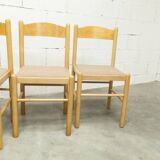 Modernist convertible oval table set and 4 matching chairs 1990
