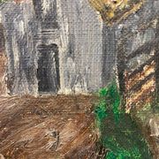 Tableau paysage représentant des maisons Coupet 1971
