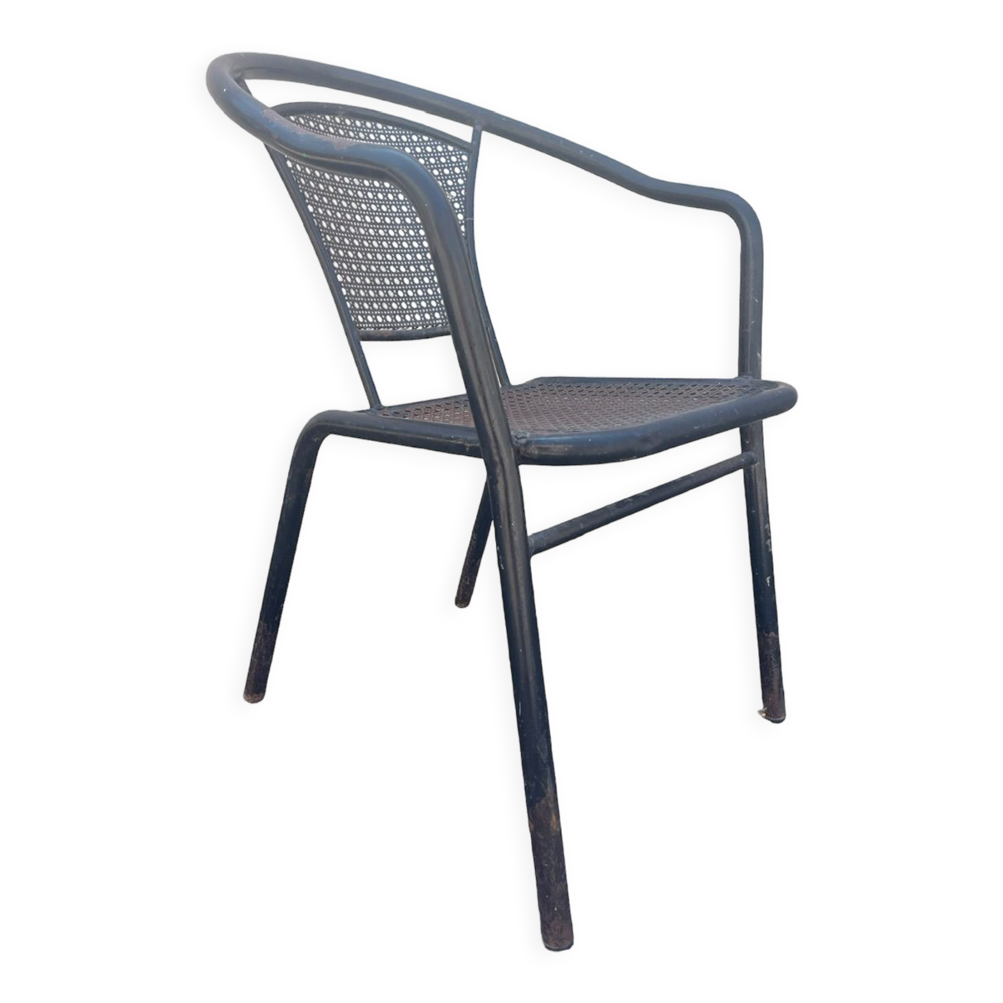 12 wrought iron armchairs from the 60s