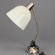 Table lamp with opaline tulip glass