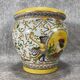 Pot/Cachepot. Italian Renaissance Majolica ceramic. Asiatic style