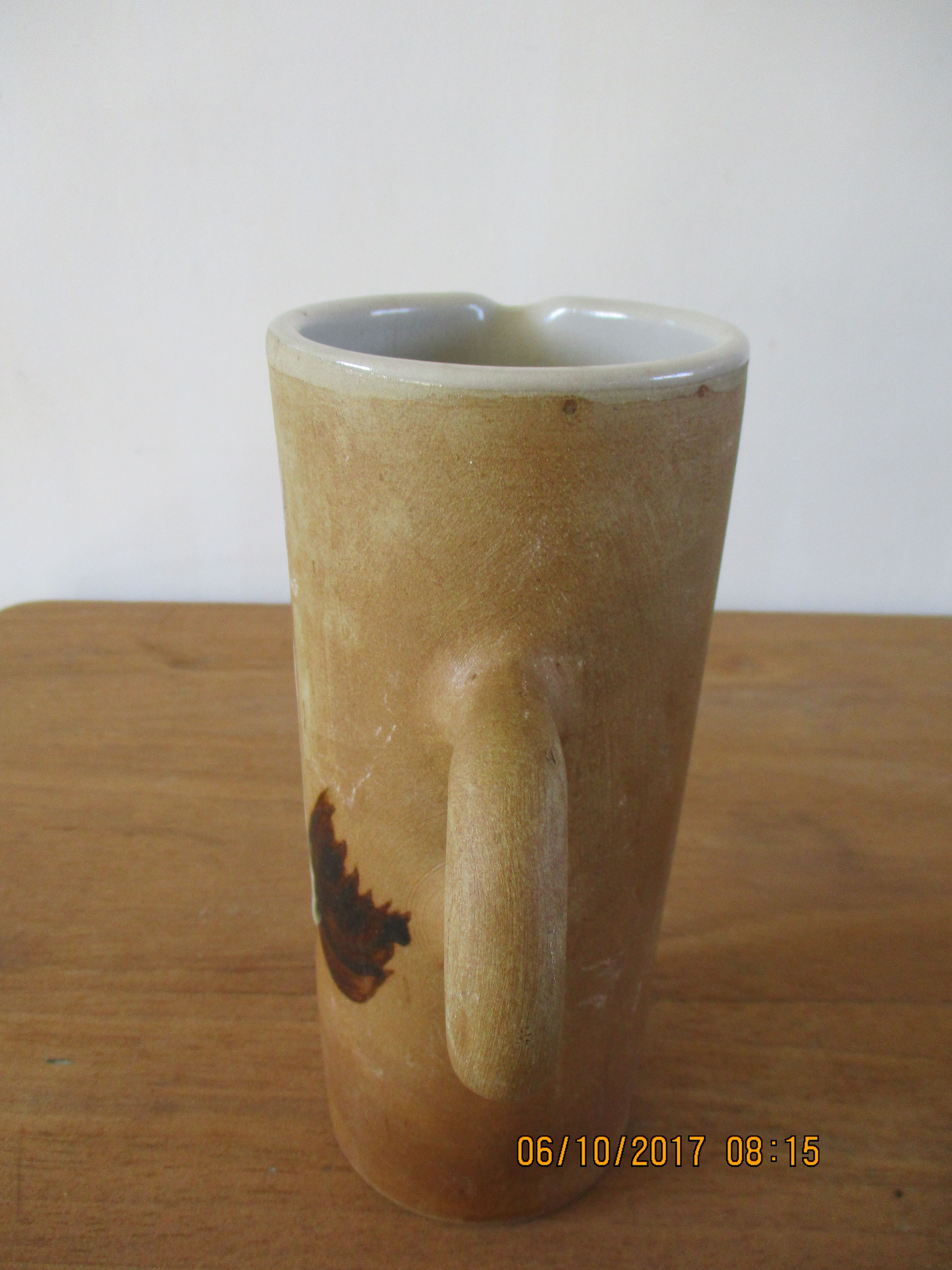 Ceramic jug jug decanter signed La Colombe 70s