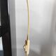 Vintage ceramic lamp signed & hand-painted silk shade 70s