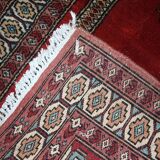 Tapis de prière vintage fait main Lahore pakistanais 62cm x 92cm (1970s)