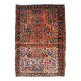 Handmade antique Persian Sarouk rug 109cm x 164cm 1920s - 1B747