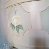 Half-moon box painted wood