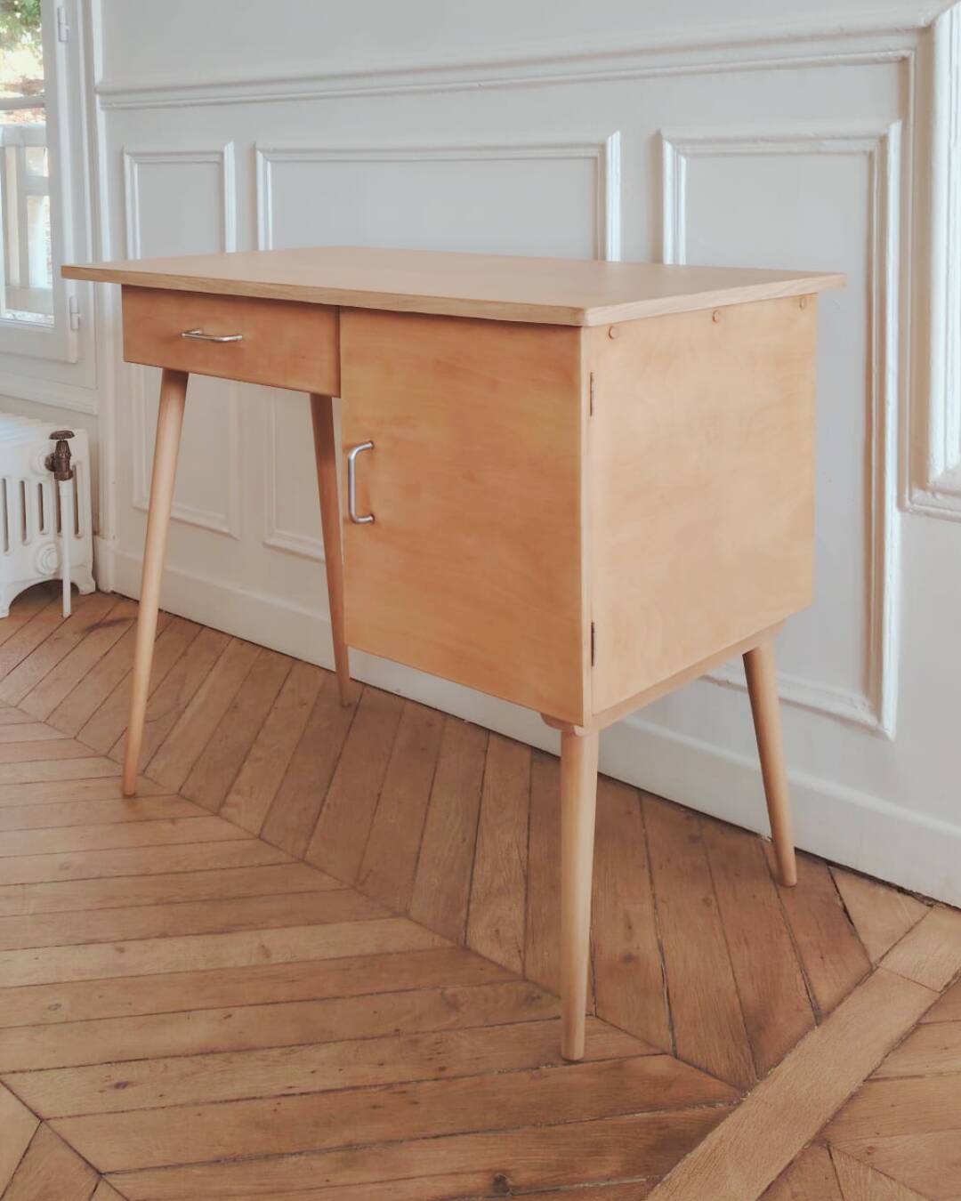 Bureau Baumann vintage rénové, années 60