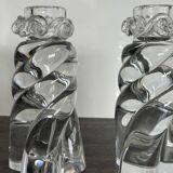 Pair of signed Baccarat Aladin candlesticks