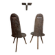 Paire de chaises religieuses et 1 applique