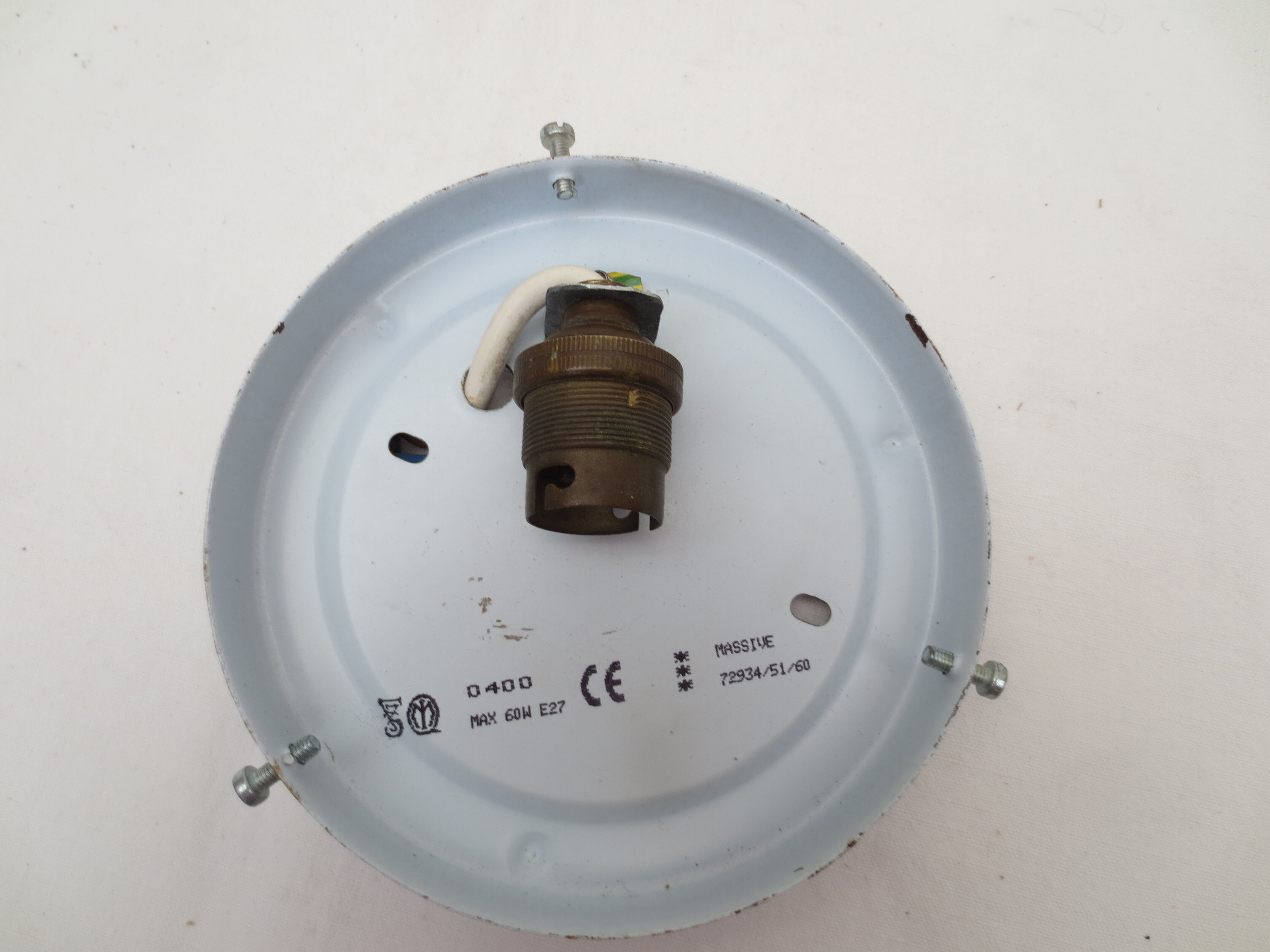 Ceiling lamp or wall lamp in cut glass and metal