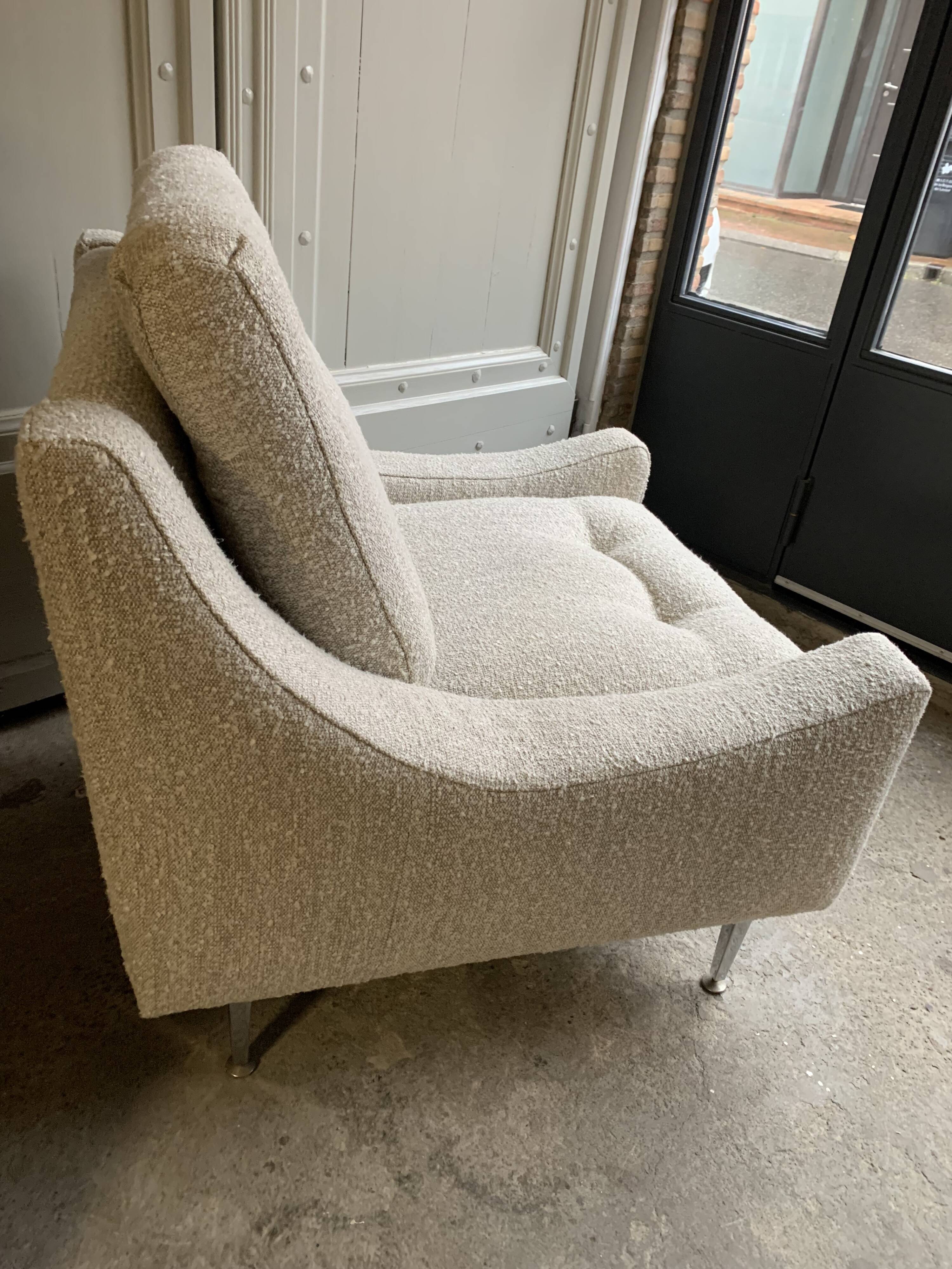 Vintage armchair pair by Souplina France