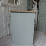 Chest of drawers 3 drawers green of gray, wooden top