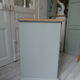 Commode 3 tiroirs vert de gris, plateau bois