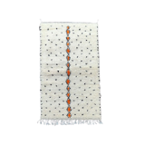 Berber carpet orange and black pea patterns 85 X 140 cm