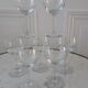 Set of 7 wine glasses engraved 50s
