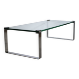 Table basse en verre chromé Draenert 1022 années 1970