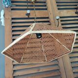 Pendant lamp lampshade canework and wicker