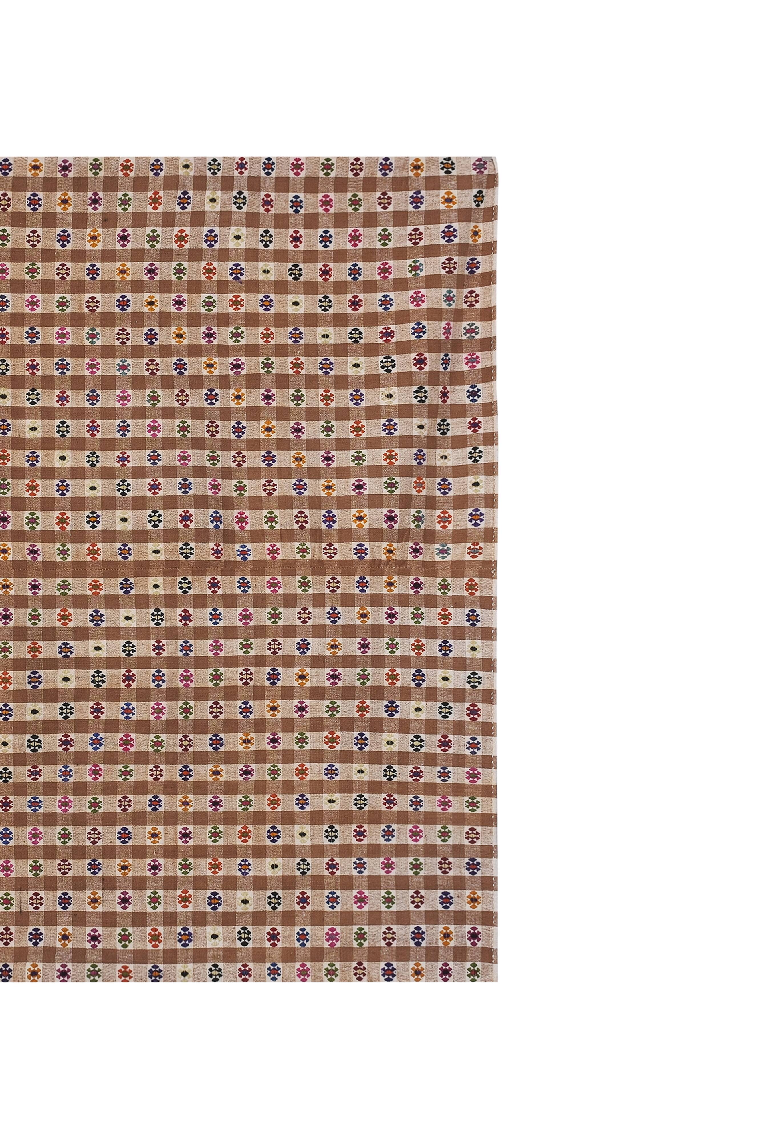 Vintage Turkish Oushak Rug Handwoven 202x246 cm