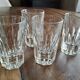 Set of 4 small vintage liqueur or schnapps glasses in molded glass