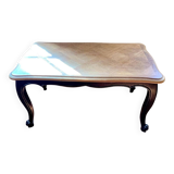 Louis XV Regency coffee table in black and wood