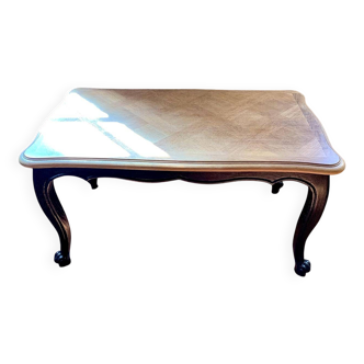Louis XV Regency coffee table in black and wood