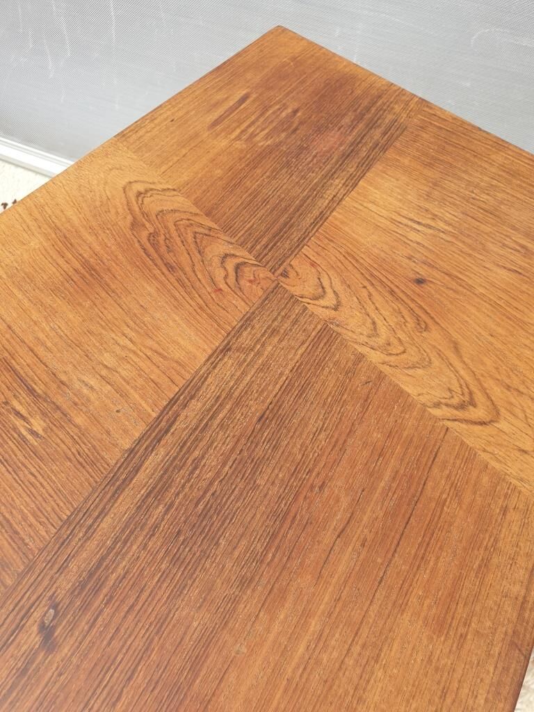 Modernist side table Art Deco Walnut and chromed steel