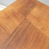 Modernist side table Art Deco Walnut and chromed steel