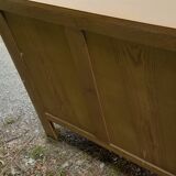 Chest of drawers 4 drawers oak feet compass vintage raw wood