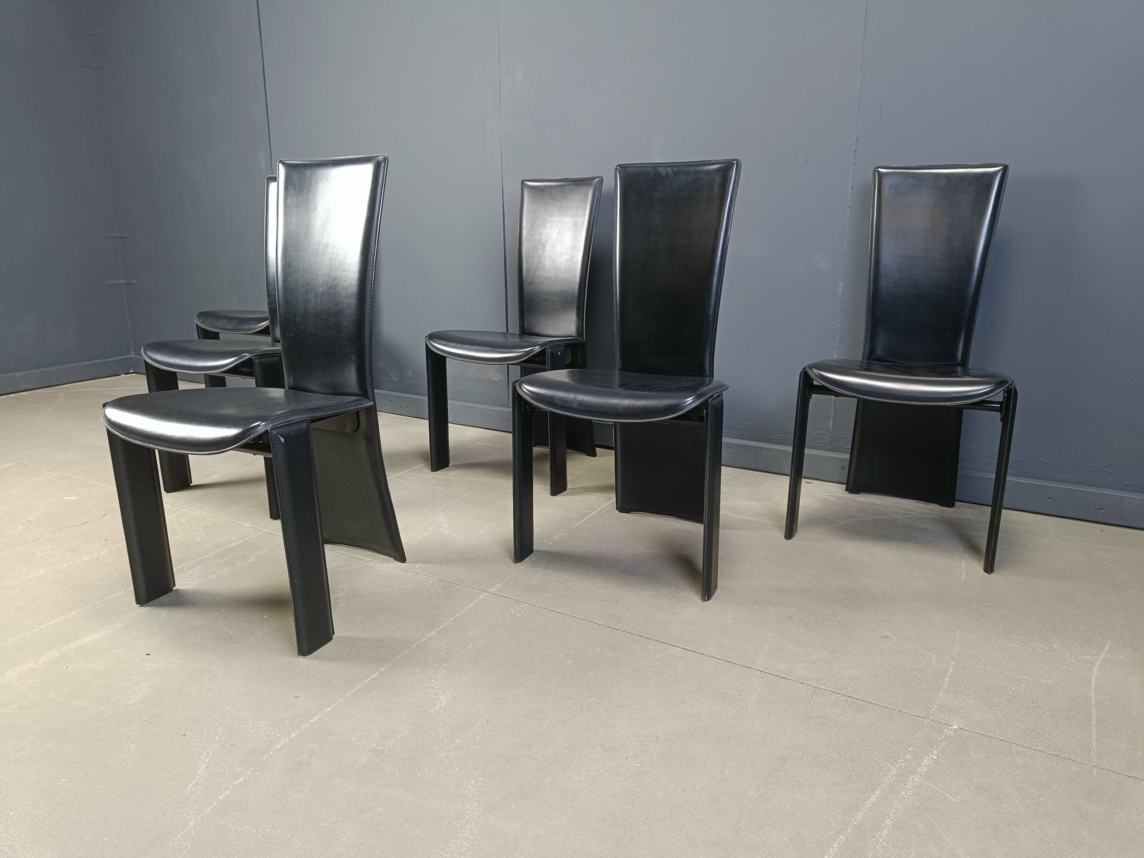 Vintage dining chairs by Pietro costantini, 1980s, set of 6