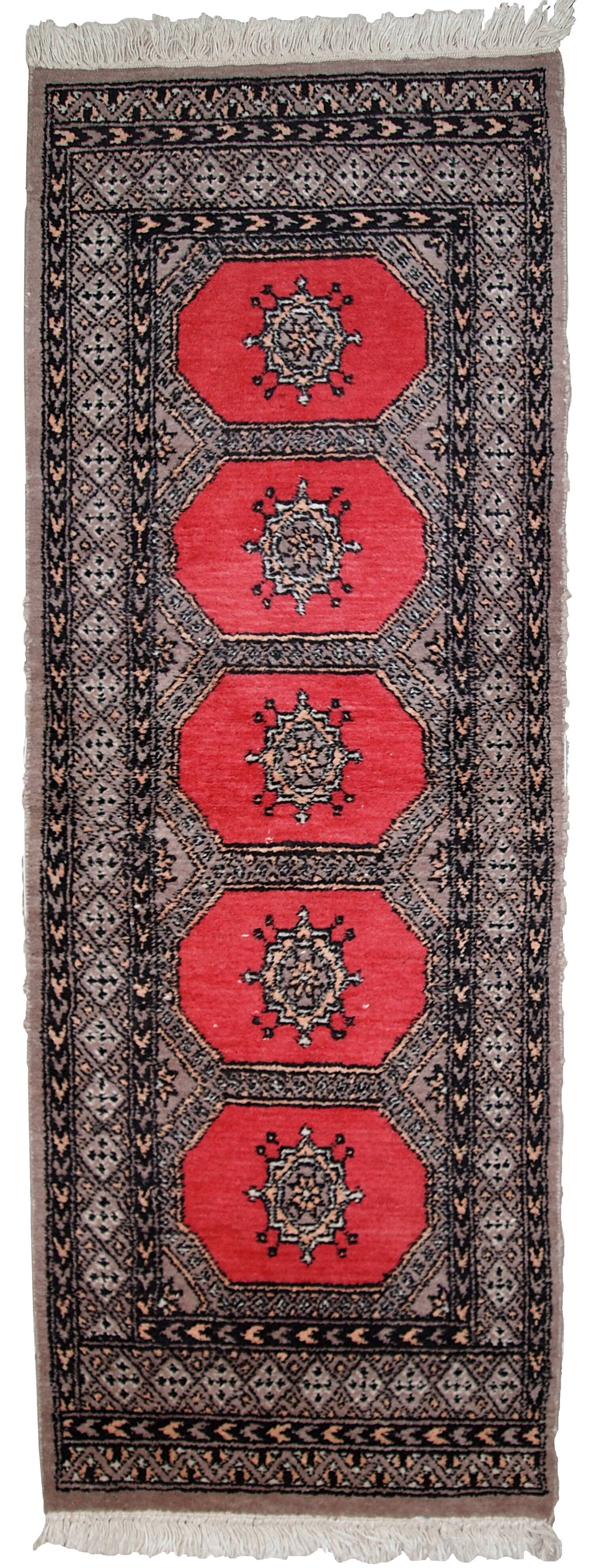 Tapis Bukhara Vintage Ouzbek, Années 1960, Élégance Traditionnelle