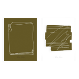 Pair of prints, abstract wall art set of two, 50x70cm