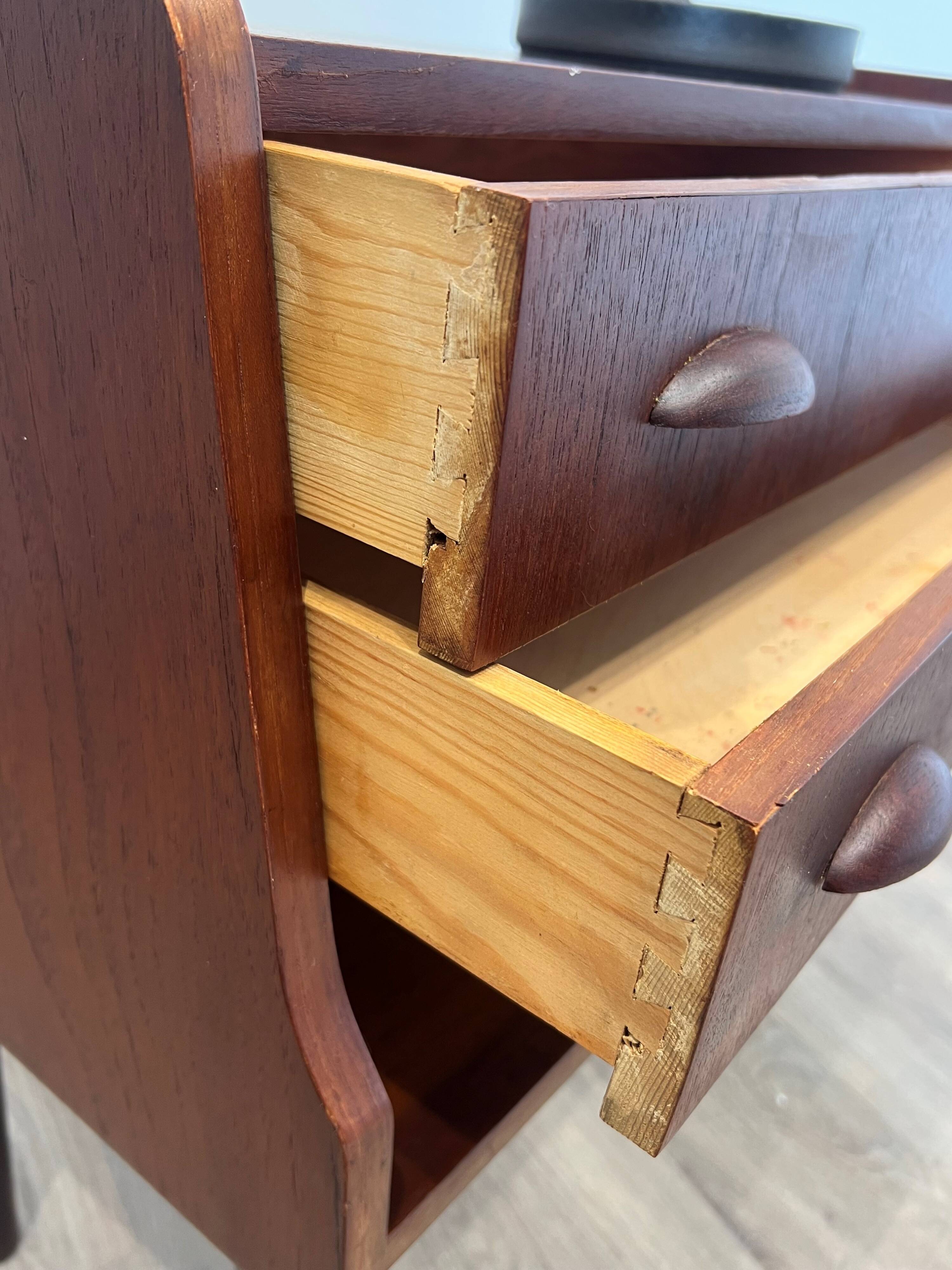 Scandinavian teak chest of drawers from the 1960s, Denmark.