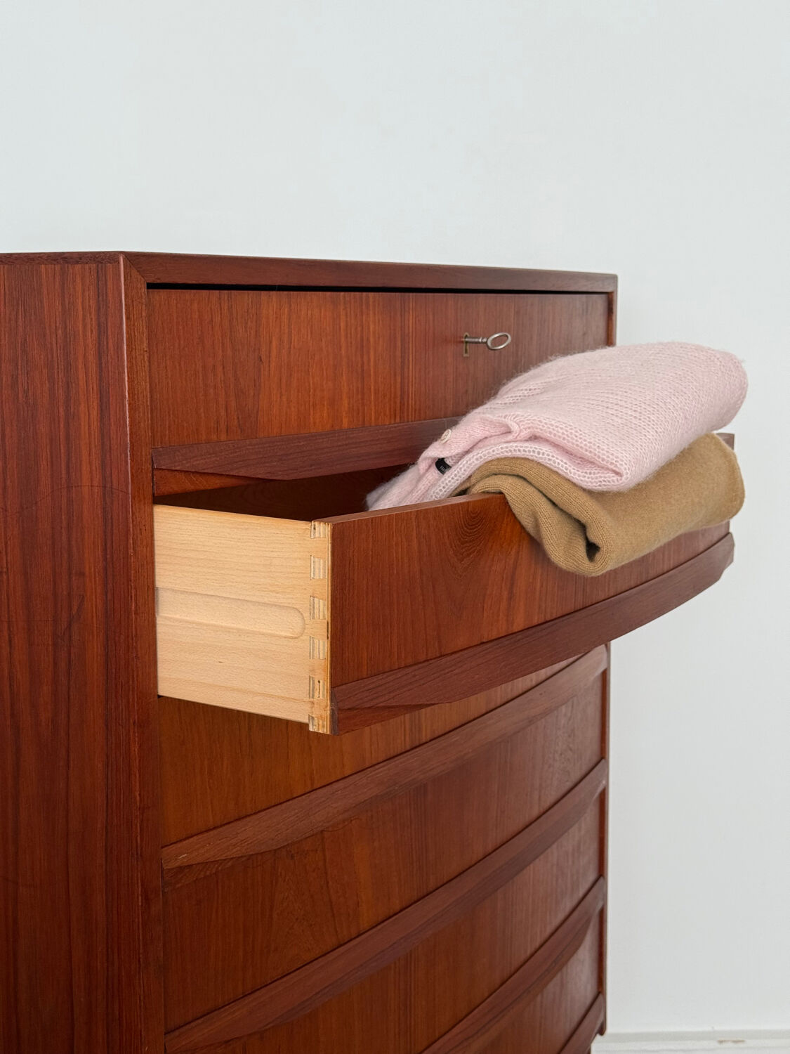 Scandinavian mid-century teak chest of drawers