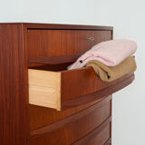 Scandinavian mid-century teak chest of drawers