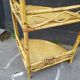 Vintage rattan corner shelf
