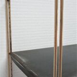 Wall shelf black metal weathered metal