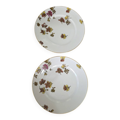 Paire d'assiettes japonisantes Haviland Limoges L'Escalier de Cristal