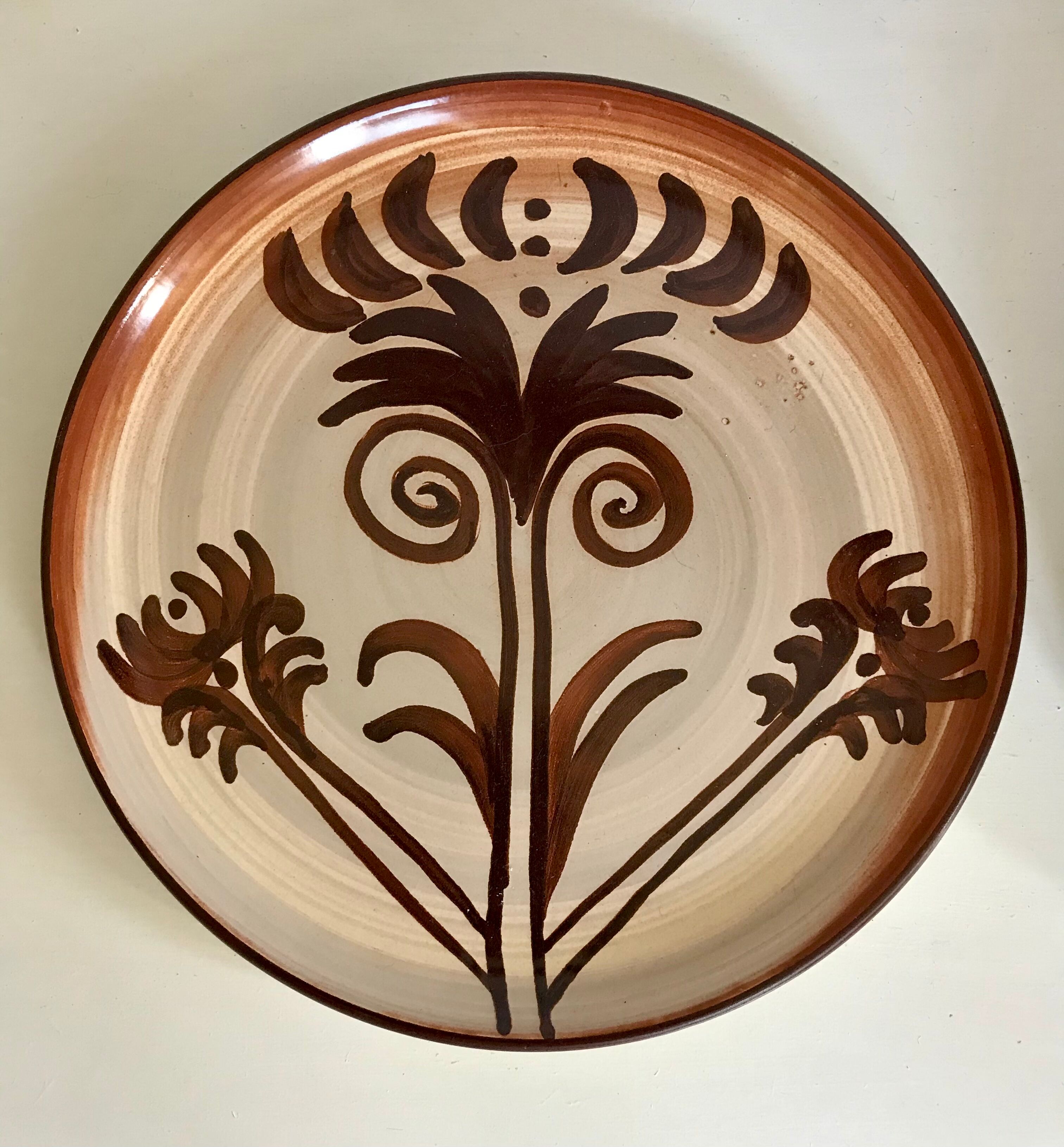 6 assiettes en grès Vallauris vintage