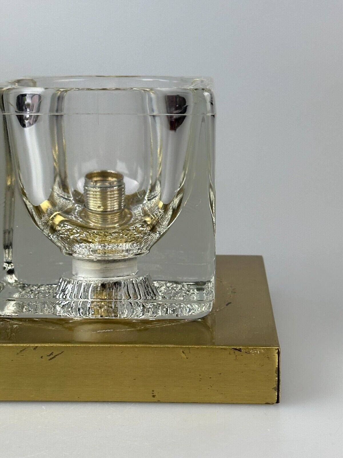 60s 70s Peill & Putzler Cube wall lamp ceiling lamp ice glass space design